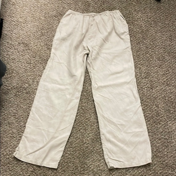 Brandy Melville Beige Cream Anastasia Linen Pants Wide Leg - Picture 4 of 4